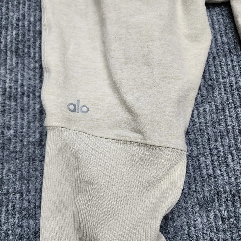 Alo Yoga Goddess Ribbed Legwarmers Leggings Heather Beige Small W5432R